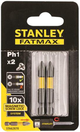 

Биты STANLEY STA62870-XJ FatMax Magnetic Screw Lock PH1х50мм, 2 шт