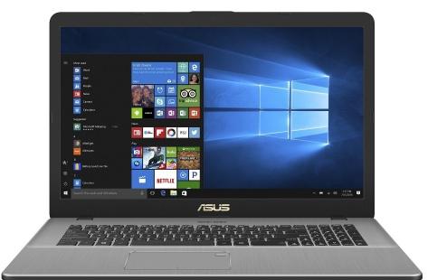 

ASUS N705UN-GC089T 17.3"(1920x1080 (матовый))/Intel Core i7 7500U(2.7Ghz)/8192Mb/1000Gb/noDVD/Ext:nVidia GeForce MX150(2048Mb)/Cam/BT/WiFi/war 1y/2.1kg/dark grey/W10