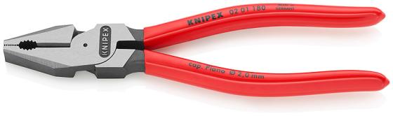 Пассатижи силовые KNIPEX 0201180 180мм ручки с пластиковыми чехлами