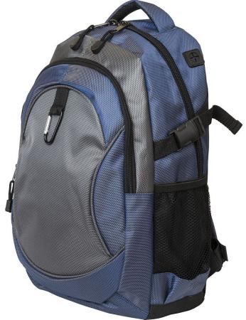 Рюкзак ACTION городской, размер 45x28x13 см, мягкая спинка, синий с черным, унисекс