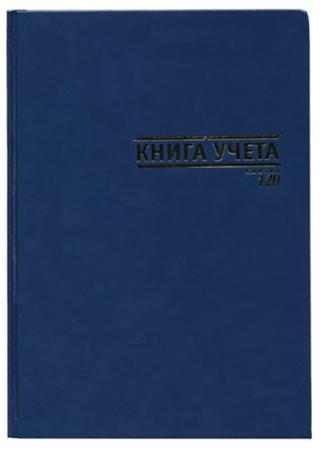 Книга учета Index, БУМВИНИЛ, клетка, 80 л., ф.А4, синий