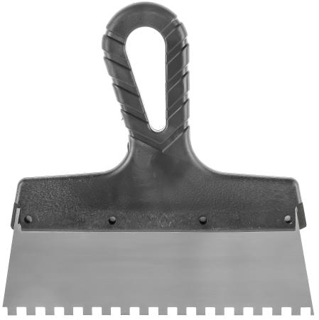 Шпатель зубчатый Hammer Flex  238-012 с антикор.покр. 150 мм, 6*6  мм