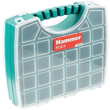 

Органайзер Hammer Flex 235-016 двусторонний (56 ячеек с разделителями) 330х285х85 мм