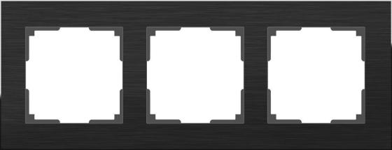 

Рамка Aluminium на 3 поста алюминий черный WL11-Frame-03 4690389110467