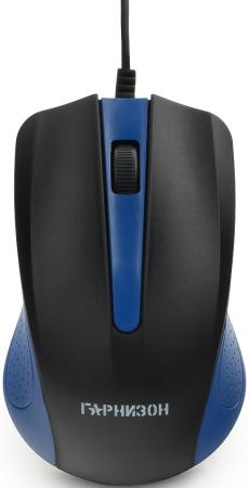 Гарнизон Мышь GM-105B, USB, чип- Х, синий, 800 DPI, 2кн.+колесо-кнопка