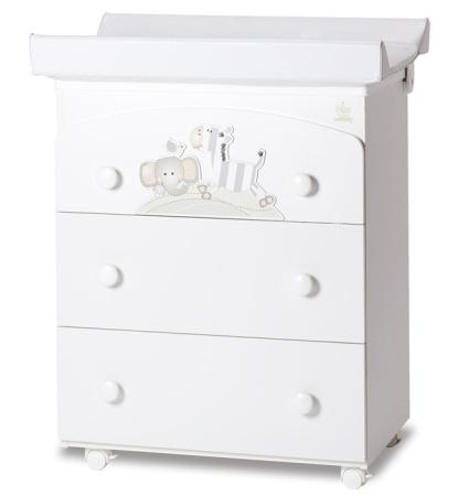 

Комод пеленальный Italbaby Zerby (белый/аппликация: зебренок-cлоненок-птички)