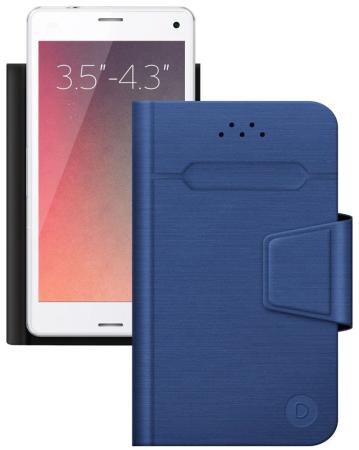 Чехол Deppa -подставка для смартфонов Wallet Fold S 3.5''-4.3'', 87004 синий