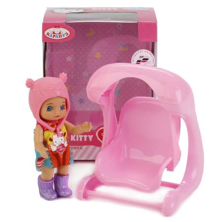 Кукла КАРАПУЗ Hello Kitty с качелькой 12 см YL1701T-RU-HK (40)