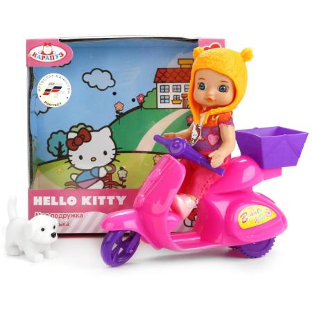 

Кукла КАРАПУЗ Hello Kitty с мопедом 12 см YL1701M-RU-HK (40)