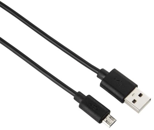 

Кабель microUSB 1м HAMA 00020070 круглый черный