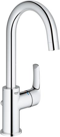 

Смеситель для раковины GROHE EUROSMART NEW 23537002 с высоким изливом и донным клапаном L-size хро, Хром