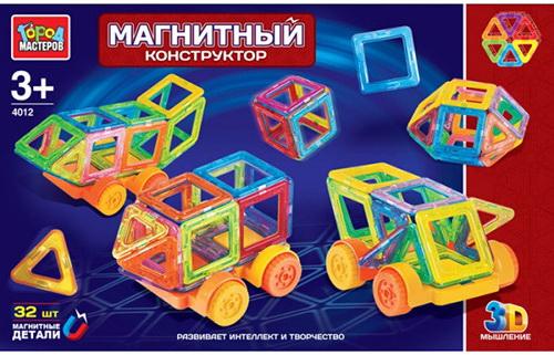 

Магнитный конструктор Город мастеров XB-4012-R 32 элемента