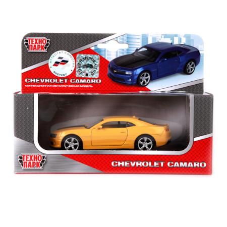 

МАШИНА "ТЕХНОПАРК" МЕТАЛЛ. ИНЕРЦ. CHEVROLET CAMARO, 1:43, ОТКРЫВ. ДВЕРИ В РУСС. КОР. в кор.2*36шт