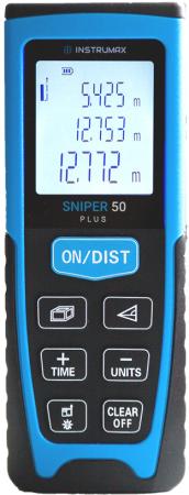 Дальномер лазерный INSTRUMAX SNIPER 50 PLUS  0.05-50м ±1.5мм 2хААА