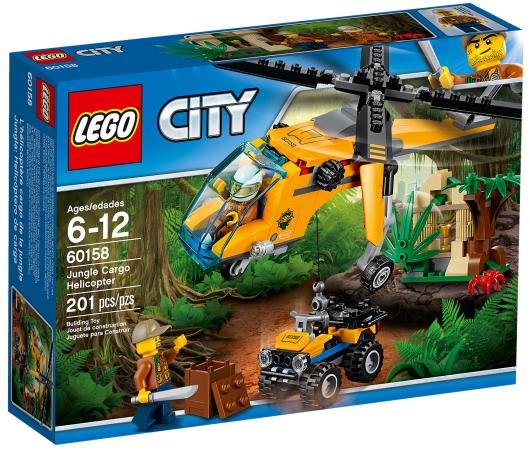 

Конструктор LEGO City: Грузовой вертолёт исследователей джунглей 201 элемент 60158