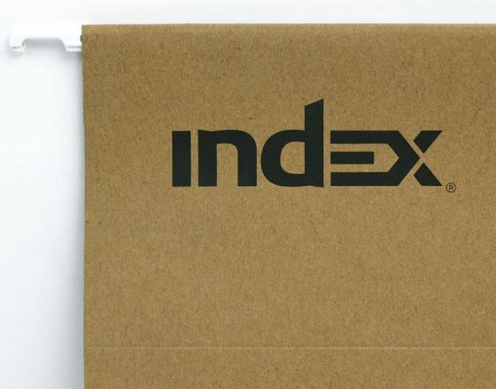 

Подвесная папка INDEX, FOOLSCAP, 412х240мм, крафт-картон, с табулятором