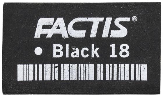 Ластик FACTIS мягкий, размер 41х23,5х12.5 мм, цвет черный
