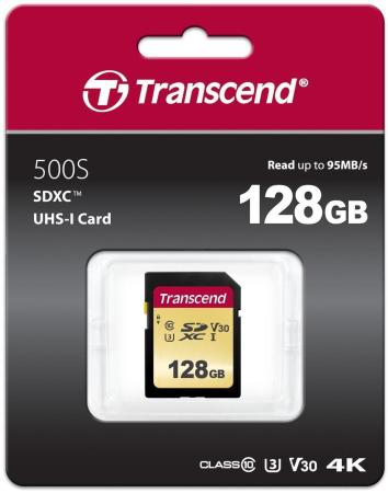 Карта памяти SD XC 128Gb Transcend 500S