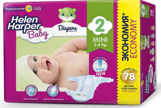 

Подгузники Helen Harper Baby размер 2 Mini (3-6 кг) 78 шт.