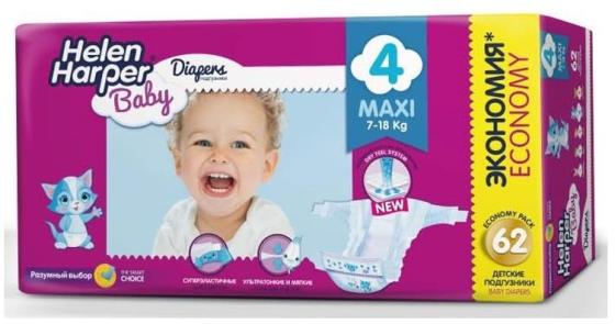 

Подгузники Helen Harper Baby размер 4 Maxi (7-18 кг) 62 шт.