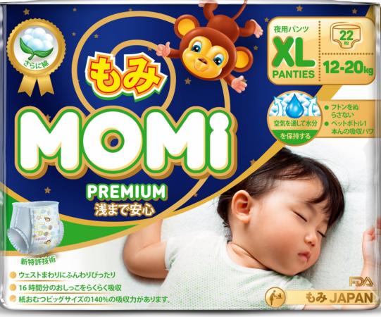 

Подгузники-трусики MOMI Premium Night XL (12-20 кг) 22 шт
