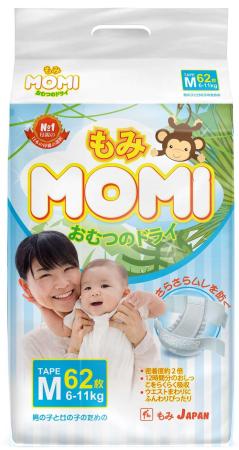 

Подгузники MOMI М (6-11 кг) 62 шт