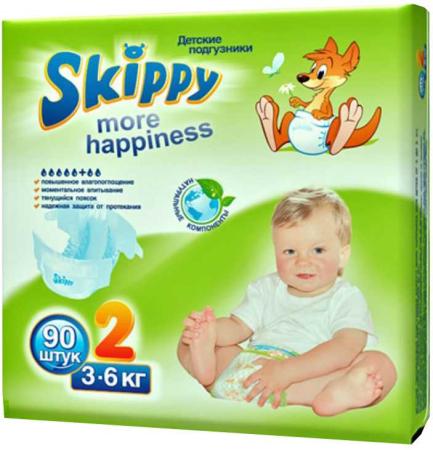 Подгузники Skippy More Happiness 7012 размер 2 (3-6 кг) 90 шт