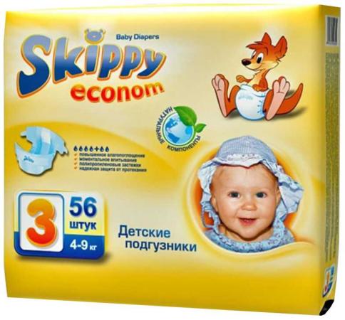 

Подгузники Skippy Econom 7016 размер 3 (4-9 кг) 56 шт