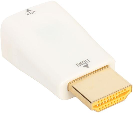 Адаптер ORIENT C117, Адаптер HDMI M -) VGA 15F, для подкл.монитора/проектора к выходу HDMI, белый