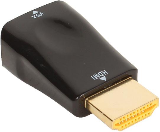 Адаптер ORIENT C116, Адаптер HDMI M -) VGA 15F, для подкл.монитора/проектора к выходу HDMI, черный