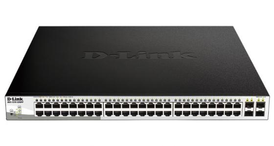 

Коммутатор D-Link DGS-1210-52MPP/E1A Настраиваемый коммутатор WebSmart с 48 портами 10/100/1000Base-T и 4 портами 1000Base-X SFP (порты 1 – 48 с подде