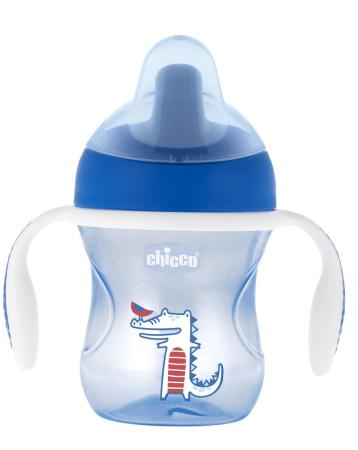 Поильник Chicco Training Cup (полужесткий носик), 1 шт., 6+, 200 мл, 00006921200050, синий
