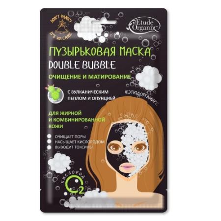 Double Bubble Пузырьковая маска для лица Очищение и матирование с вулканическим пеплом и опунцией
