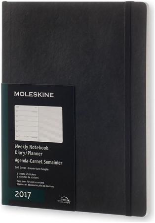 

Еженедельник Moleskine ACADEMIC WKNT XL 190х250мм датир.18мес 208стр. черный