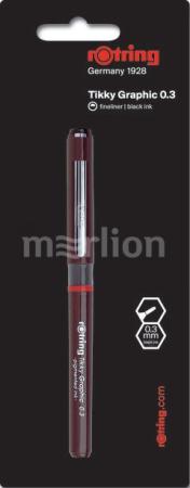 

Ручка капиллярная Rotring Tikky Graphic (1904627) 0.3мм черные чернила