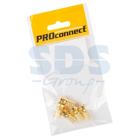 

РАЗЪЕМ F-разъем RG-6 GOLD PROCONNECT Индивидуальная упаковка 5 шт