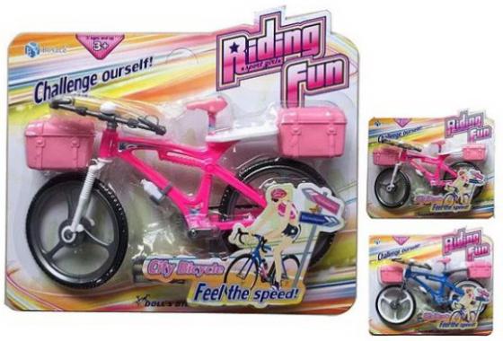 Велосипед для куклы роз., свет, 1 аксесс., в ассорт.