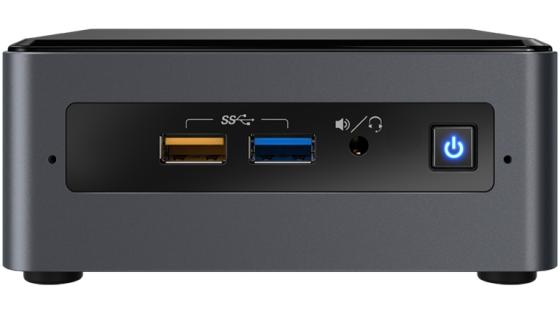 

Intel NUC BOXNUC7PJYH2, Pentium J5005, 2.8 GHz, DDR4 SODIMM (up to 2400MHz/8Gb), VGA Intel (2xHDMI 2.0), 4xUSB3.0, 1x2.5 HDD, WiFi+BT, SDXC, powercord EU