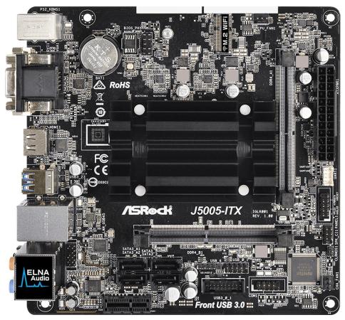 Материнская плата ASRock J5005-ITX с процессором Intel 2xDDR4 1xPCI-E 1x 4 mini-ITX Retail 90-MXB6D0-AOUYZ