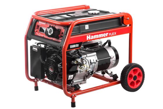 

Бензоэлектростанция Hammer Flex GN6000T 5.5КВт 220В 50Гц бак 33л непр.9ч