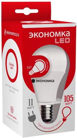 

Лампа светодиодная ЭКОНОМКА Космос Eco_LED10wA60E2745 LED 11Вт А60 классик/алюм. Е27 4500К