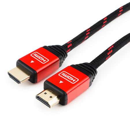 

Кабель HDMI 1м Cablexpert CC-G-HDMI02-1M круглый черный красный CC-G-HDMI02