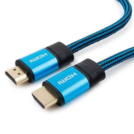 Кабель HDMI 4.5м Cablexpert CC-G-HDMI01-4.5M круглый синий черный CC-G-HDMI01
