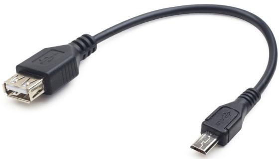 

Кабель USB 2.0 microUSB Cablexpert A-OTG-AFBM-03 круглый черный