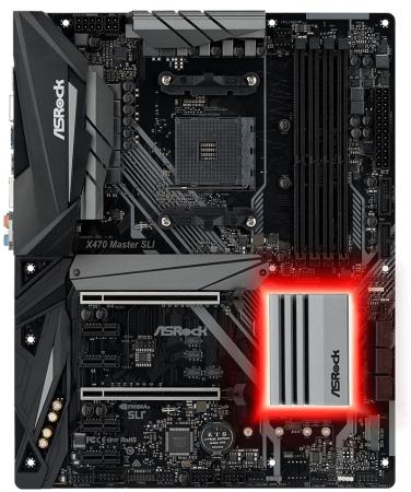 

Материнская плата ASRock X470 MASTER SLI Socket AM4 AMD X470 4xDDR4 2xPCI-E 16x 4xPCI-E 1x 6 ATX Retail