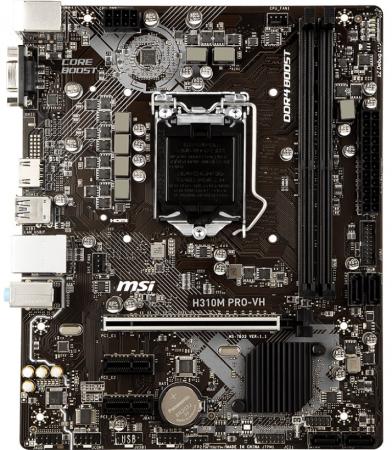 

Материнская плата MSI H310M PRO-VH Socket 1151 v2 H310 2xDDR4 1xPCI-E 16x 2xPCI-E 1x 4 mATX Retail