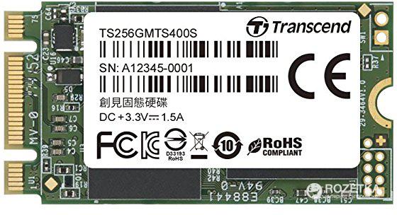 Твердотельный накопитель SSD M.2 256 Gb Transcend TS256GMTS400S Read 560Mb/s Write 320Mb/s MLC