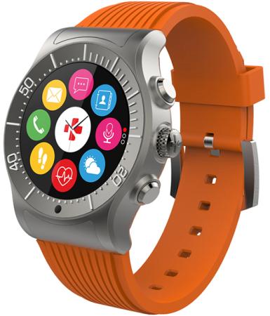 Смарт часы MyKronoz ZeSport цвет титаниум/оранжевый