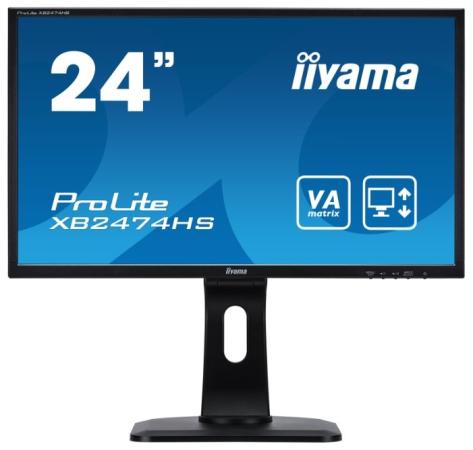 

Монитор 24" iiYama ProLite XB2474HS-B1 черный VA 1920x1080 250 cd/m^2 4 ms HDMI DisplayPort VGA Аудио