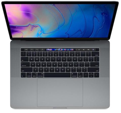 Ноутбук Apple MacBook Pro 15.4" 2880x1800 Intel Core i7-8750H 256 Gb 16Gb Bluetooth 5.0 AMD Radeon Pro 555X 4096 Мб серый macOS MR932RU/A